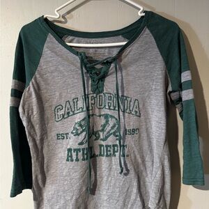 Freeze Green and Gray Top